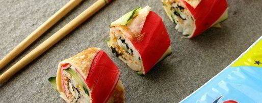Шаг 21: радужных суш с крабовыми палочками