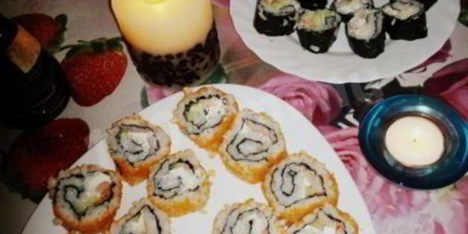 Рецепт суш golden masago maki