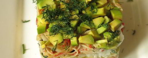 Шаг 16: суш мини-торт с крабовыми палочками