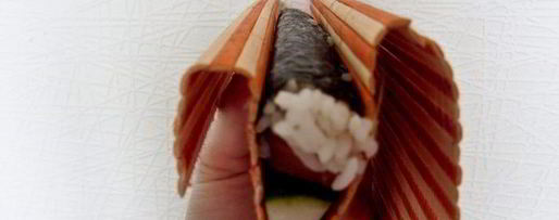 Шаг 4: суш-ролла огуречный цветок