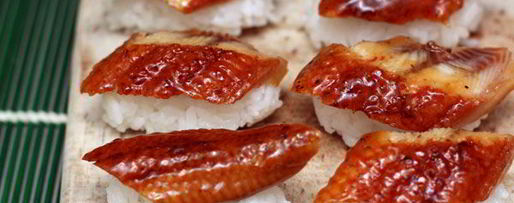 Шаг 7: суш с креветкой, угрем и омлетом