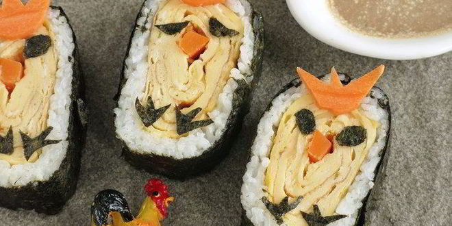 Рецепт суш с омлетом цыплята