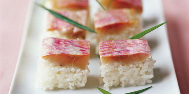 Рецепт суш со средиземноморской султанкой