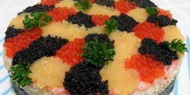 Рецепт суш-торта три икринки