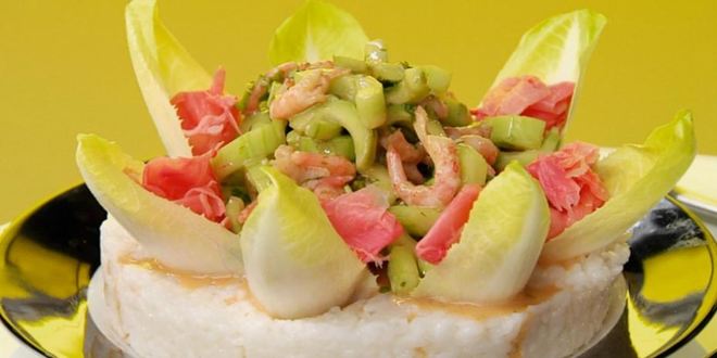 Рецепт суш-тортика с креветками