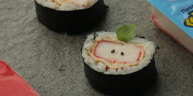 Рецепт суш яблоки с крабовыми палочками