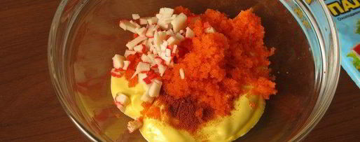 Шаг 7: суш, запеченных со спайси соусом с крабовыми палочками