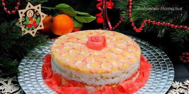 Рецепт закусочного суши-торт