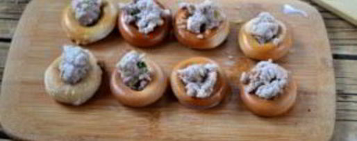 Шаг 5: сушек, фаршированных фаршем