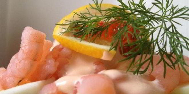 Рецепт датского открытого сэндвича с креветками