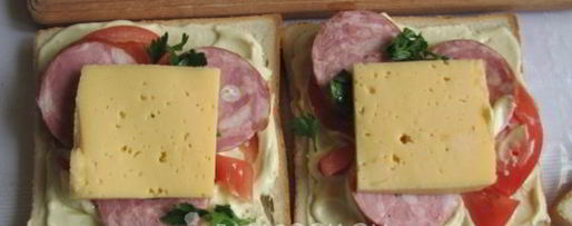 Шаг 5: горячих сэндвичей с колбасой, сыром и помидорами