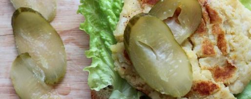 Шаг 2: открытого сэндвича с картофелем и ветчиной