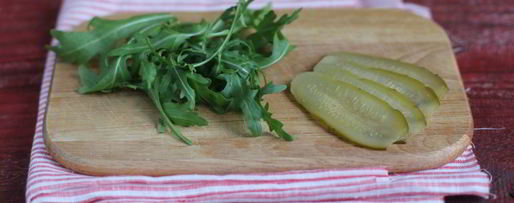 Шаг 1: сэндвича с беконом и руколой