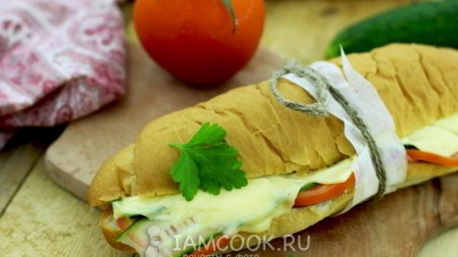 Рецепт Сэндвича с колбасой