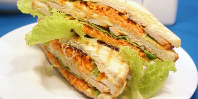 Рецепт сэндвича с копченой курицей