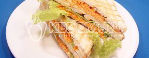 Шаг 7: сэндвича с копченой курицей