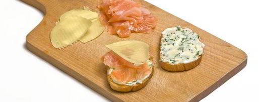 Шаг 2: сэндвича с красной рыбой