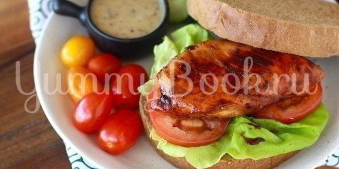 Рецепт сэндвича с куриной грудкой в меду