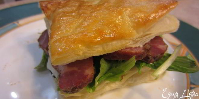 Рецепт сэндвича с моцареллой, грибами и соусом нисуаз