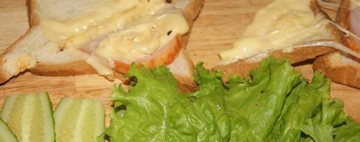 Шаг 4: сэндвича с сыром и карбонатом