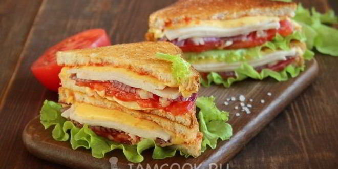 Рецепт сэндвича с ветчиной и сыром