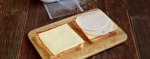 Шаг 5: сэндвича с ветчиной и сыром