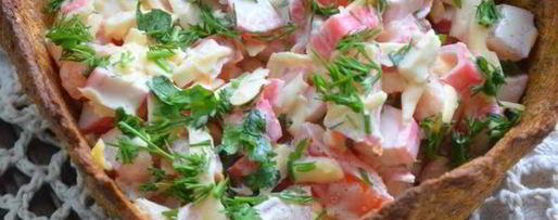 Шаг 6: хлебной тарталетки с салатом лито