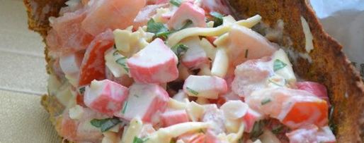 Шаг 7: хлебной тарталетки с салатом лито