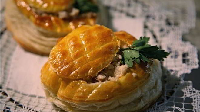 Рецепт Слоеных тарталеток с курицей