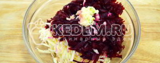 Шаг 1: свеклы с сыром в тарталетках