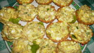 Рецепт Тарталеток с консервированным тунцом