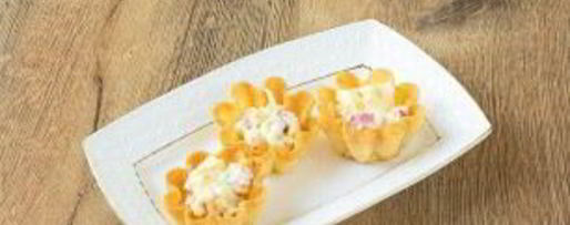 Шаг 2: тарталеток с крабовым мясом