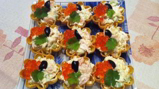 Рецепт Тарталеток с красной рыбой