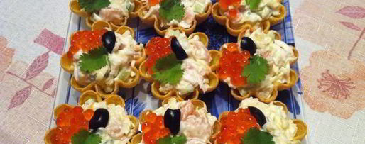 Шаг 12: тарталеток с красной рыбой