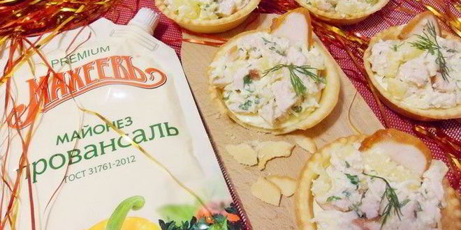 Рецепт тарталеток с курицей и ананасом