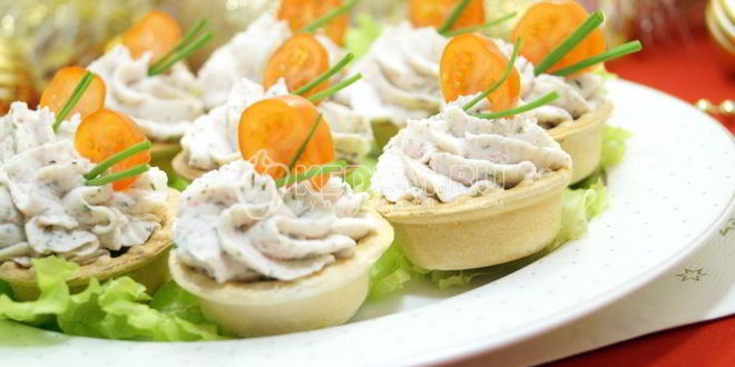 Рецепт тарталеток с паштетом из крабового мяса