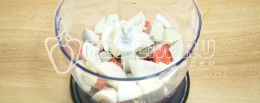 Шаг 1: тарталеток с паштетом из крабового мяса