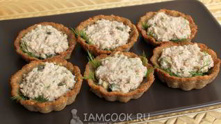 Рецепт Тарталеток с печенью трески