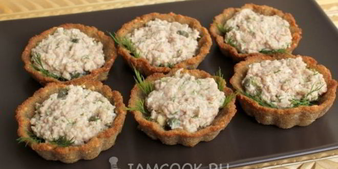 Рецепт тарталеток с печенью трески