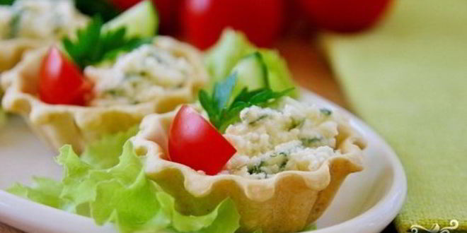 Рецепт тарталеток с сырной начинкой