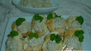 Рецепт Тарталеток с тунцово-яичным паштетом