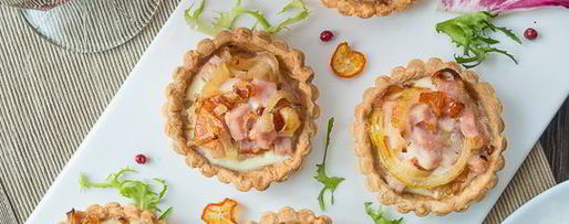 Шаг 22: тарталеток с ветчиной и луком