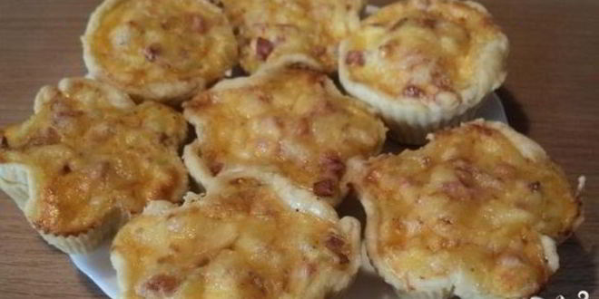 Рецепт тарталеток с ветчиной и сыром