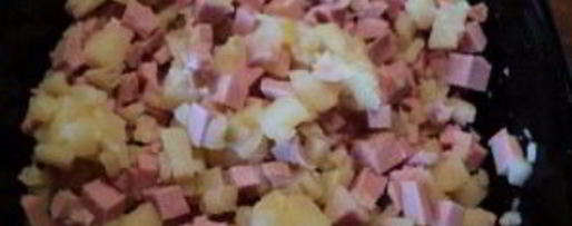 Шаг 2: тарталеток с ветчиной и сыром