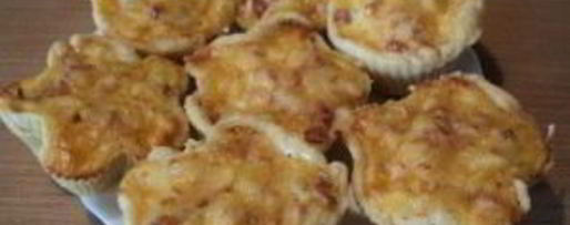 Шаг 8: тарталеток с ветчиной и сыром