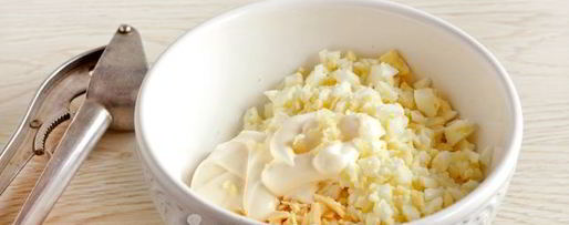 Шаг 4: тарталеток с яичным салатом