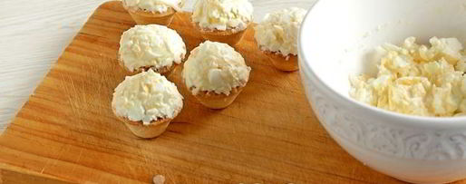 Шаг 5: тарталеток с яичным салатом