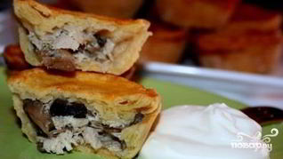 Рецепт Закрытых тарталеток с курицей