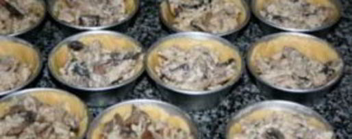 Шаг 4: закрытых тарталеток с курицей