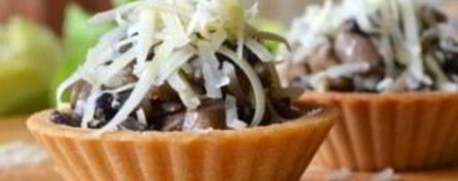 Шаг 6: закуски с грибами в тарталетках